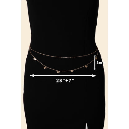 Dainty Butterfly Belly Chain