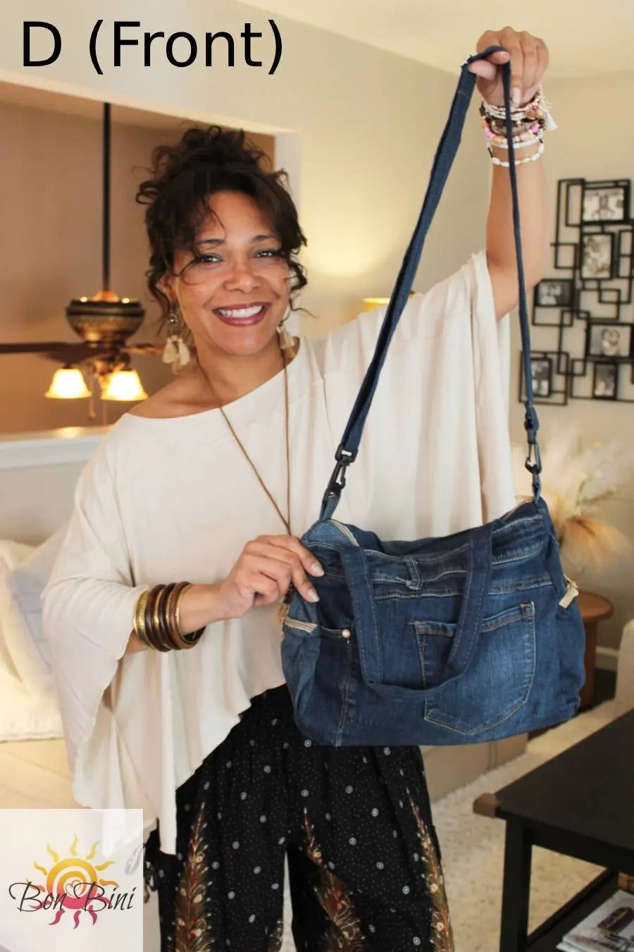 Boho Jean Tote Bag