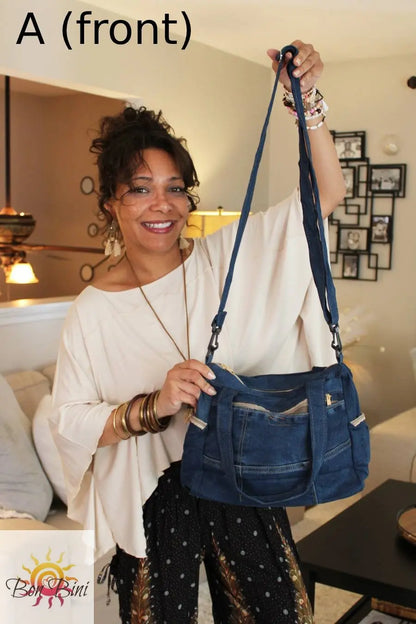 Boho Jean Tote Bag