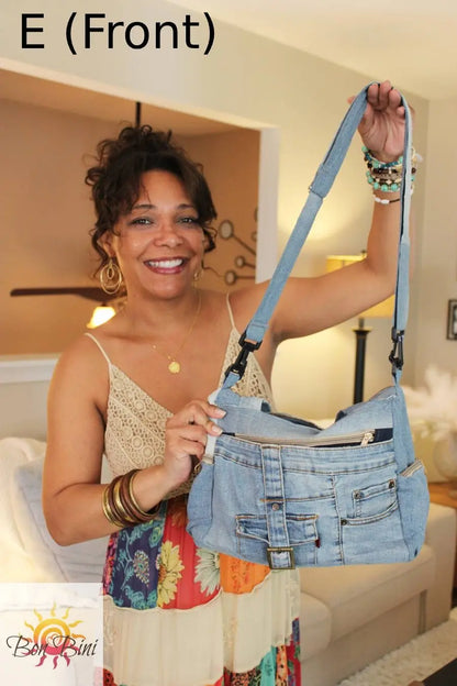 Boho Jean Tote Bag