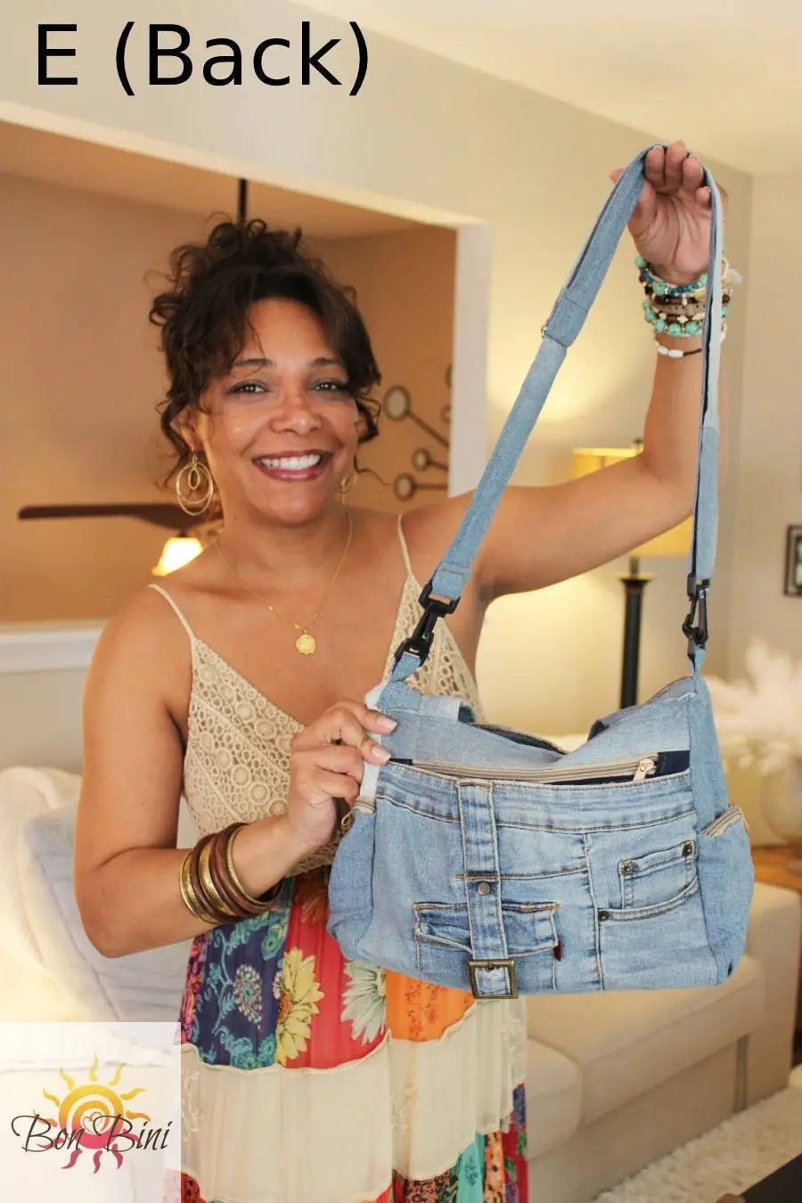 Boho Jean Tote Bag
