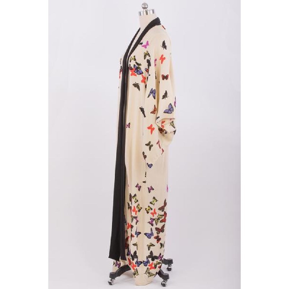 Butterfly Haven Long Kimono