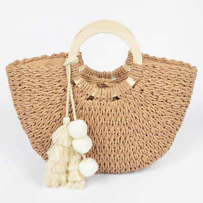 Coconut Island Woven Tote Bag