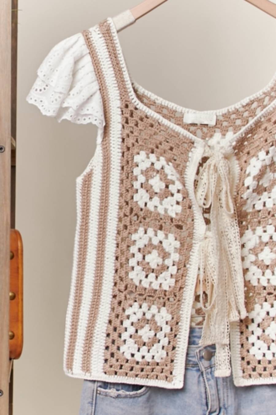 Crochet Puff Sleeve Top