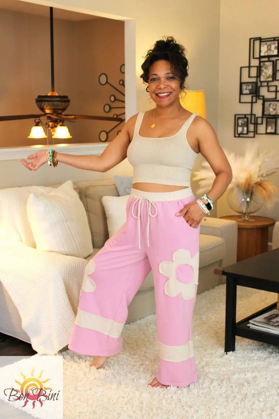 JH Cute & Comfy Flower Patch Pants