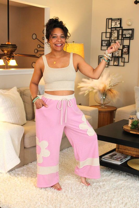 JH Cute & Comfy Flower Patch Pants