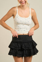 Load image into Gallery viewer, Cute Floral Ribbed Tank Top
