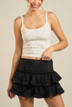 Load image into Gallery viewer, Cute Floral Ribbed Tank Top
