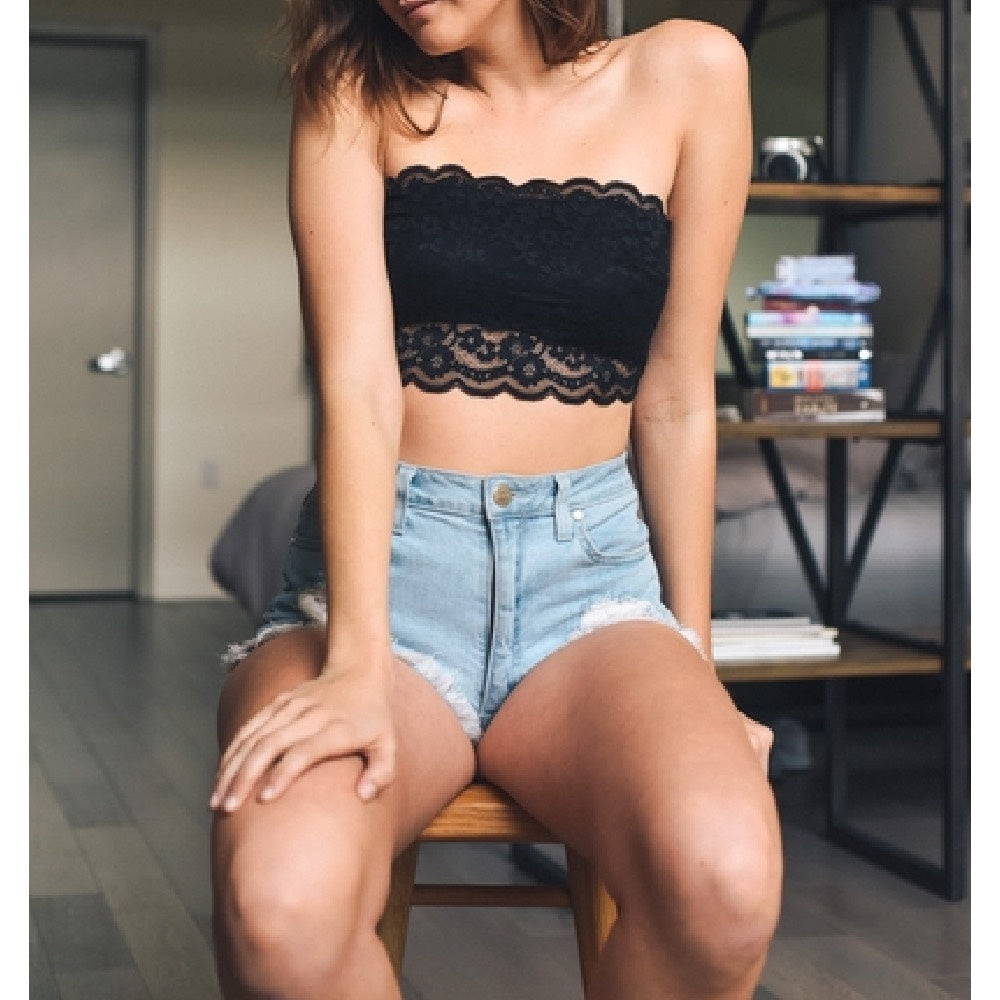 Dainty Lace Bandeau Top