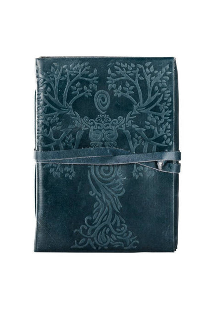 Dark Blue Suede Tree Goddess Journal