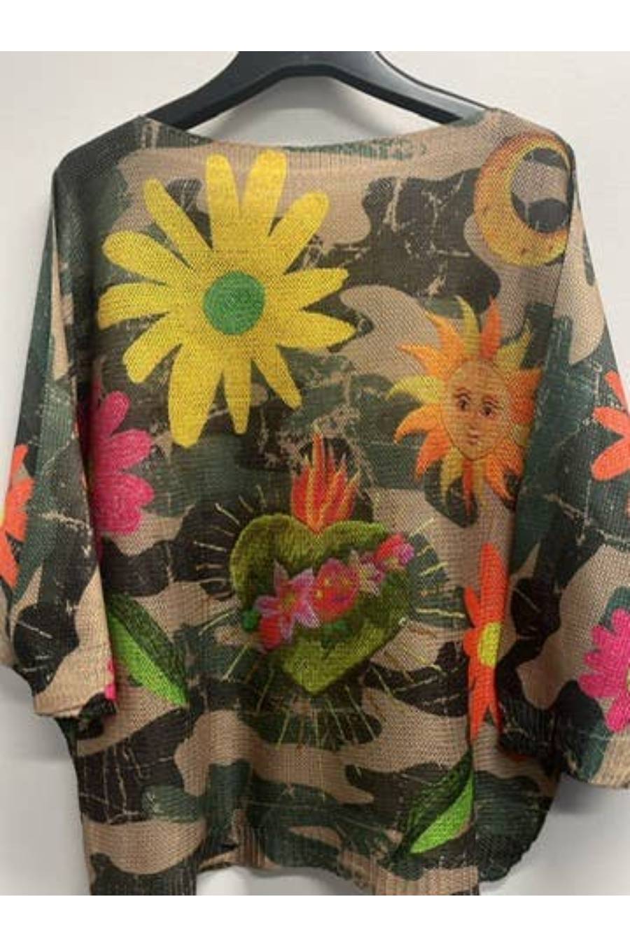 Earth Dreamer Camo Printed Knit Sweater