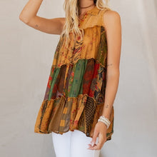 Load image into Gallery viewer, Earthy Boho Sleeveless Jhabla Top
