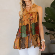 Load image into Gallery viewer, Earthy Boho Sleeveless Jhabla Top

