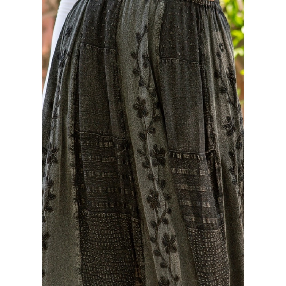 YT Embroidered Maxi Skirt