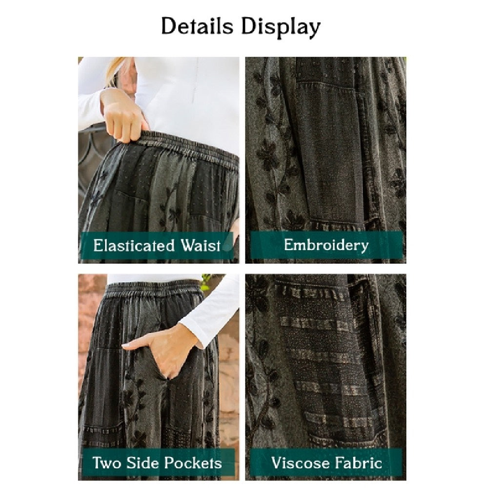 YT Embroidered Maxi Skirt