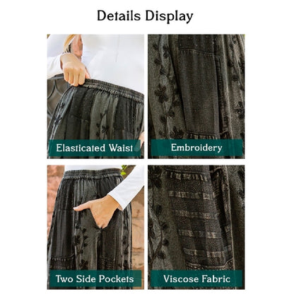 YT Embroidered Maxi Skirt