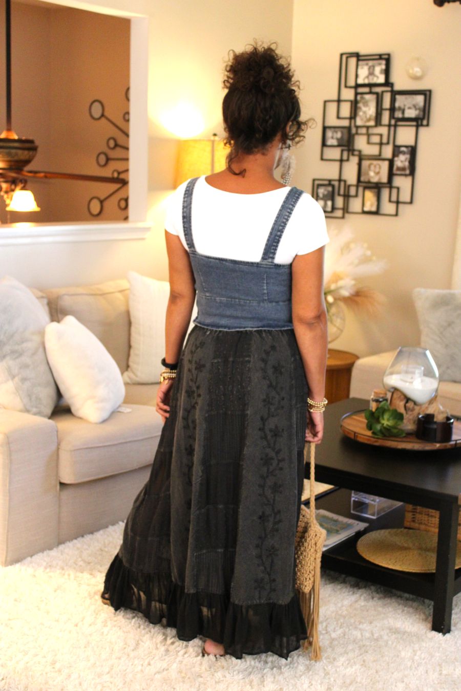 YT Embroidered Maxi Skirt