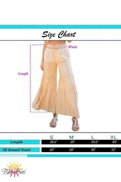 YT Embroidered Patchwork Flare Pants