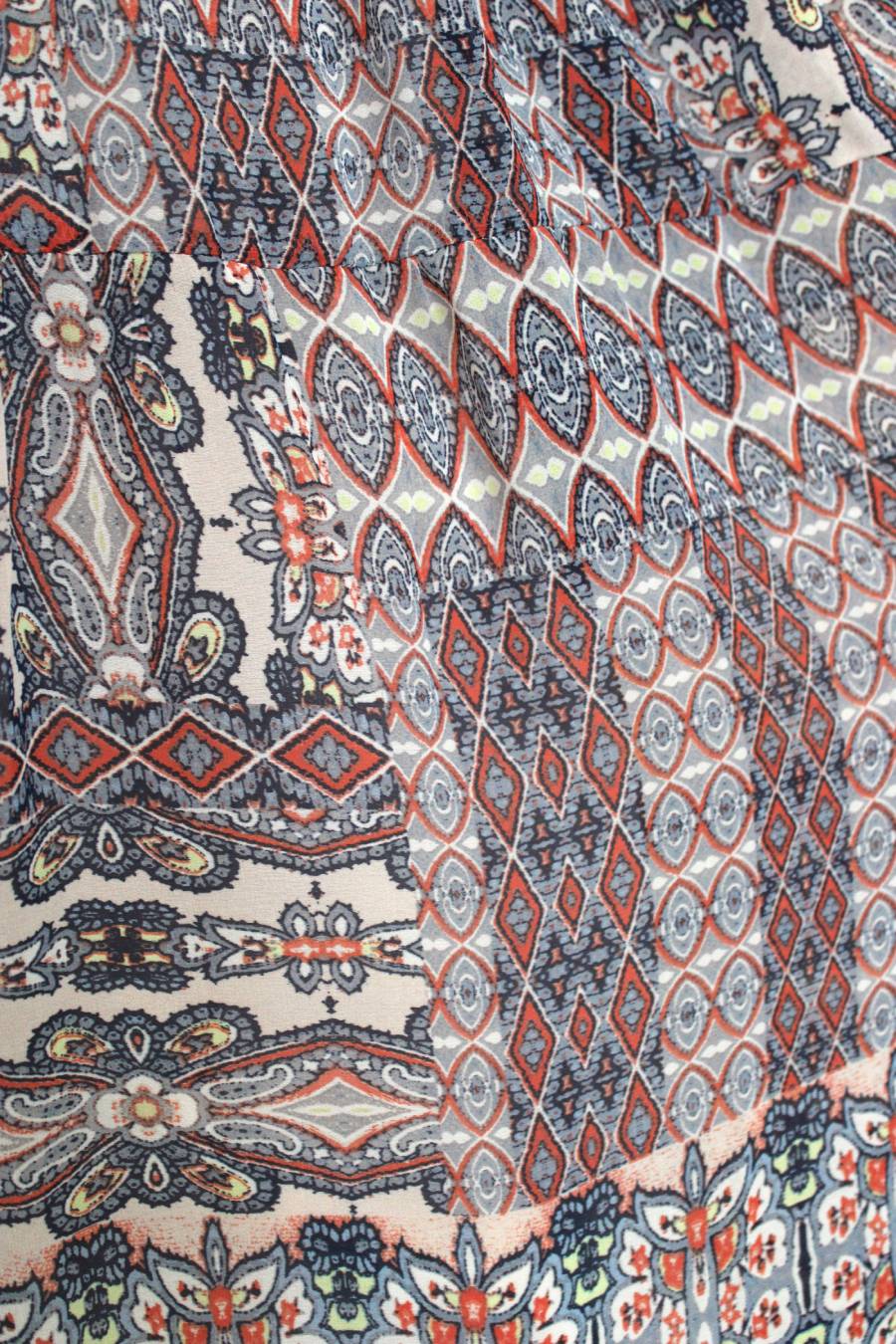 Ocean Mosaic Print Maxi Dress