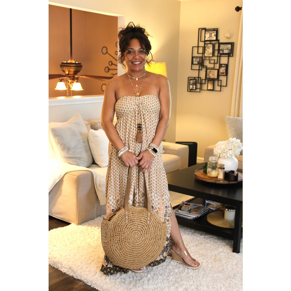 Euro Trip Halter Maxi Dress