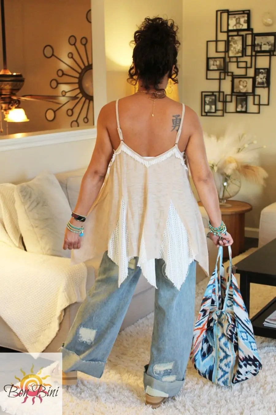 POL Earth Fairy Crochet Lace Top