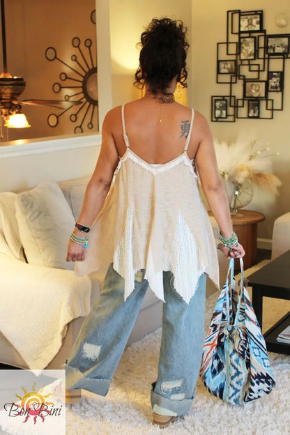POL Earth Fairy Crochet Lace Top