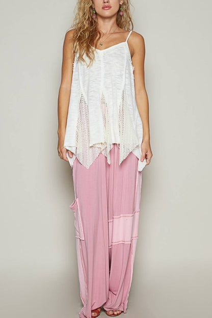 POL Cloud Fairy Crochet Lace Top