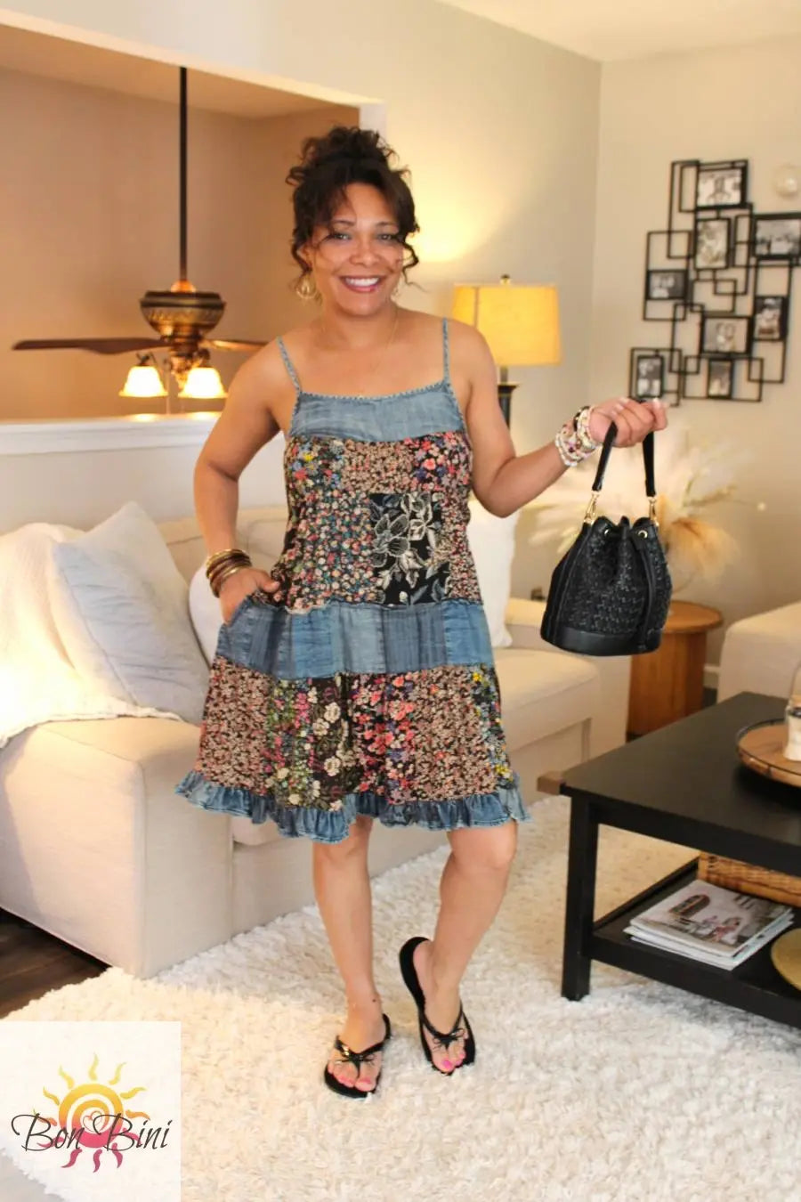 YT Flirty Babydoll Patchwork Dress