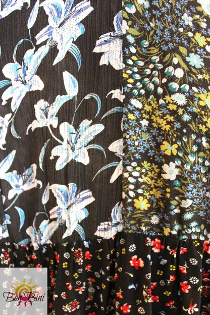 BB Flora Patchwork Midi Dress