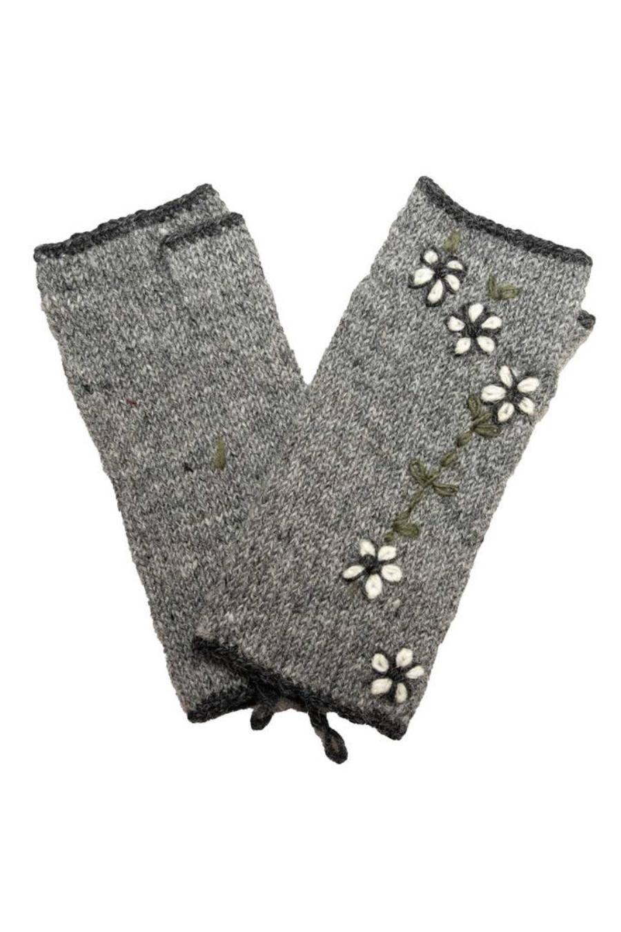 Flower Knit Hand Warmers