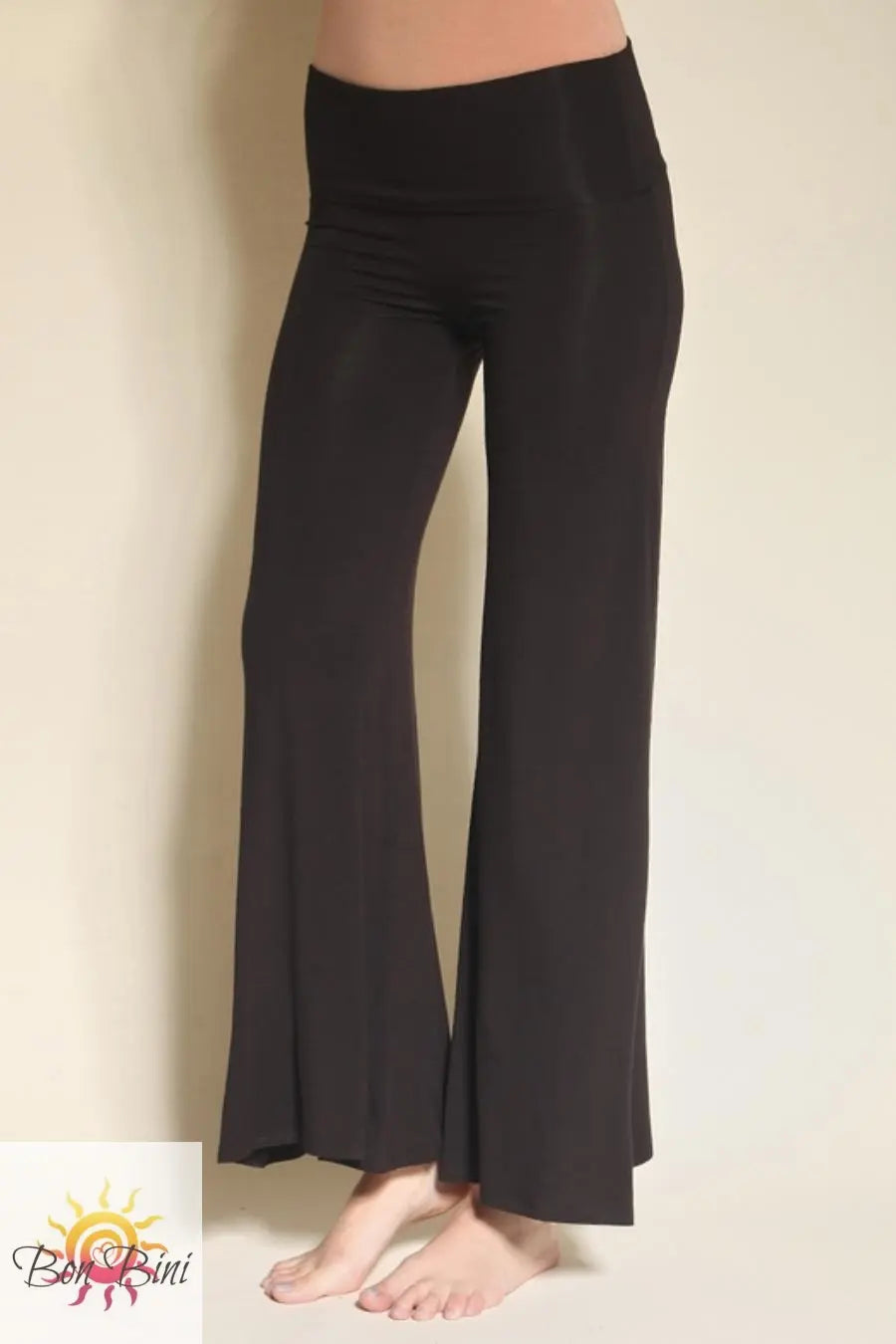Fold Over Bamboo Palazzo Pants