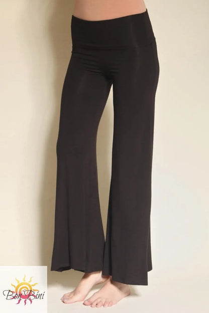 Fold Over Bamboo Palazzo Pants