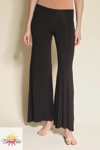 Fold Over Bamboo Palazzo Pants
