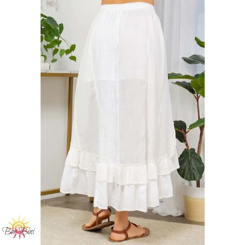 YT Frill Paradise Midi Skirt