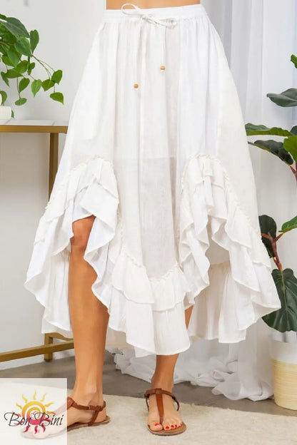 YT Frill Paradise Midi Skirt