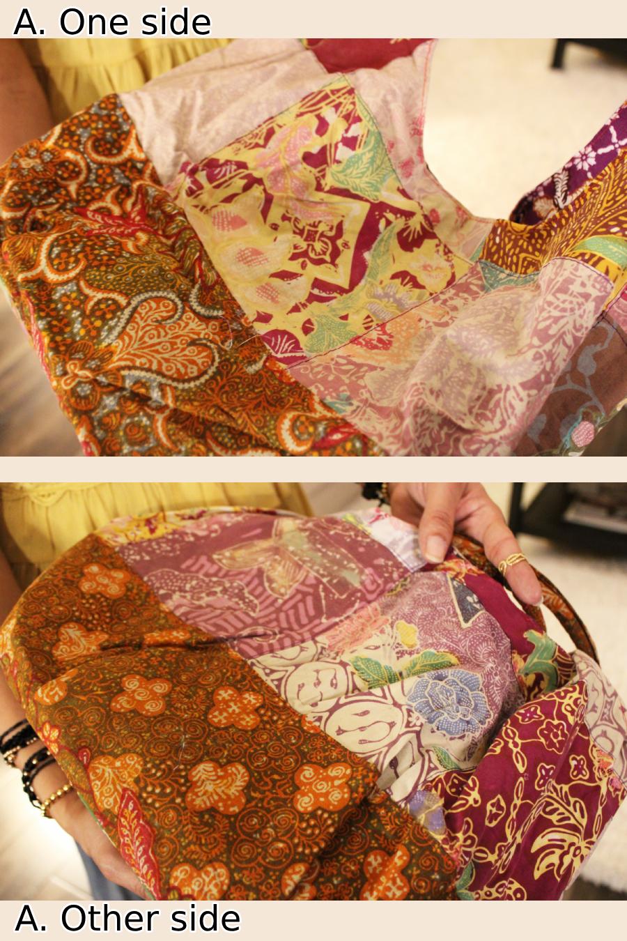 Fusion Recycled Sarong/Sari Tote Bag