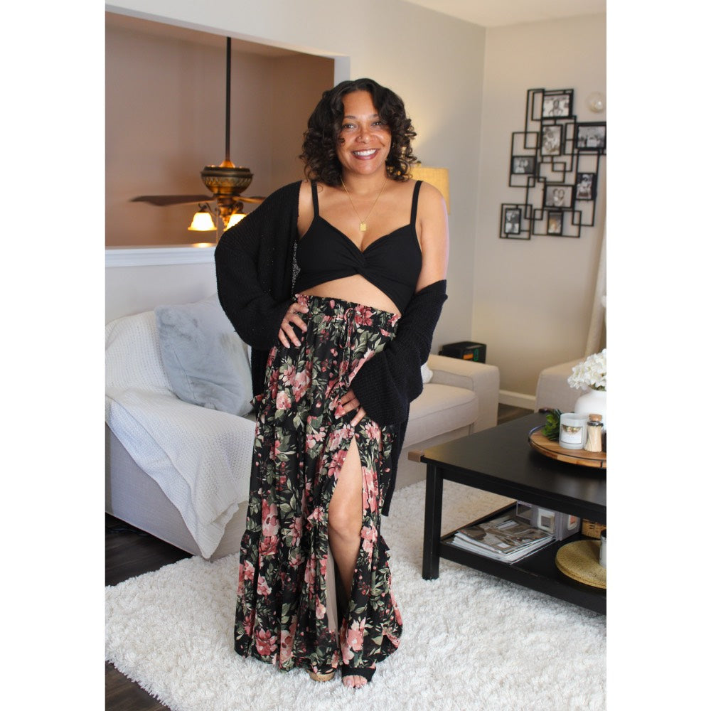 Garden Of Beauty Midi Skirt