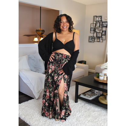 Garden Of Beauty Midi Skirt
