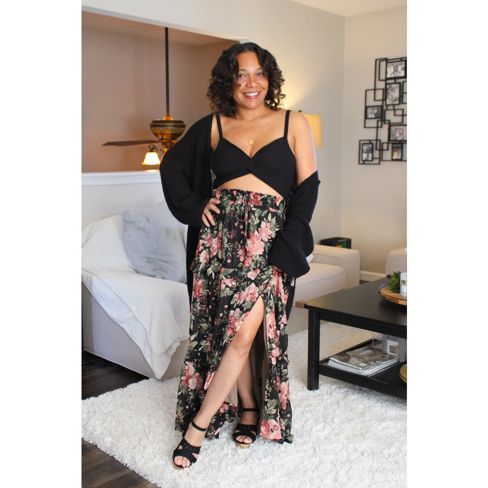 Garden Of Beauty Midi Skirt