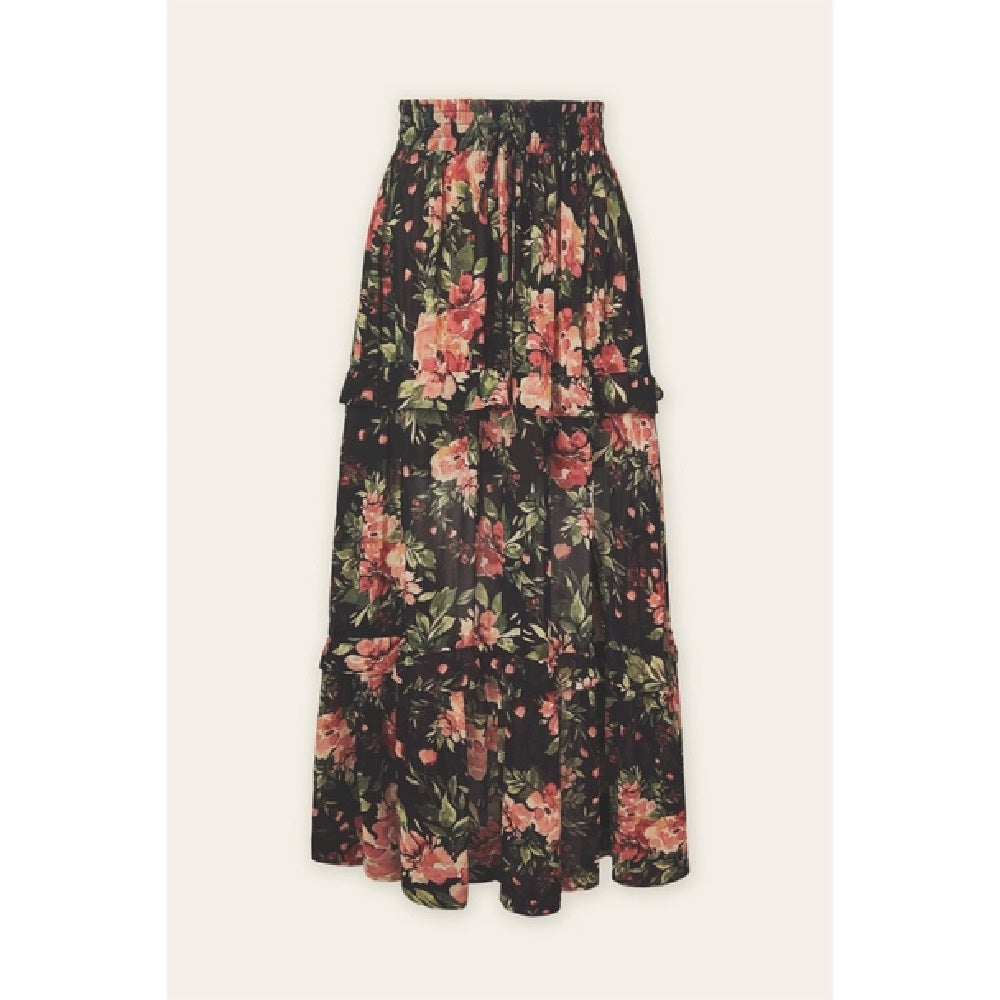 Garden Of Beauty Midi Skirt