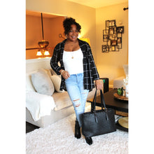 Load image into Gallery viewer, Leann Grid Button Up Top
