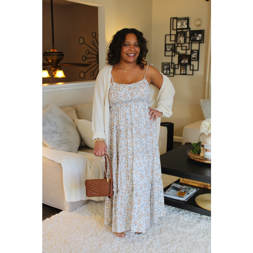 Hazel Floral Shirred Maxi Dress