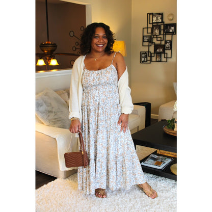 Hazel Floral Shirred Maxi Dress