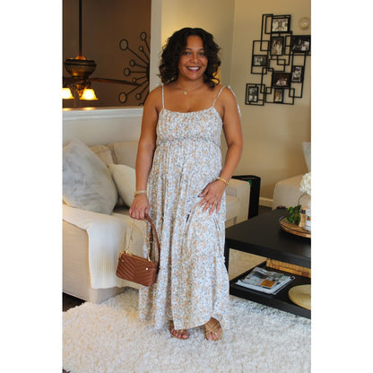 Hazel Floral Shirred Maxi Dress