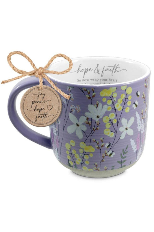 "Hope & Faith" Purple Garden Mug