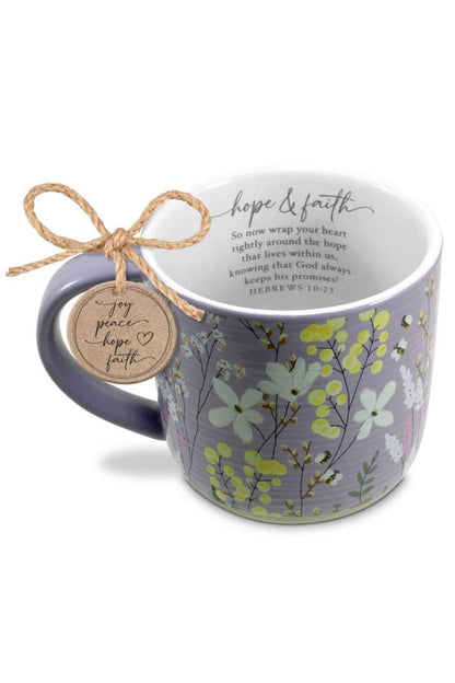 "Hope & Faith" Purple Garden Mug