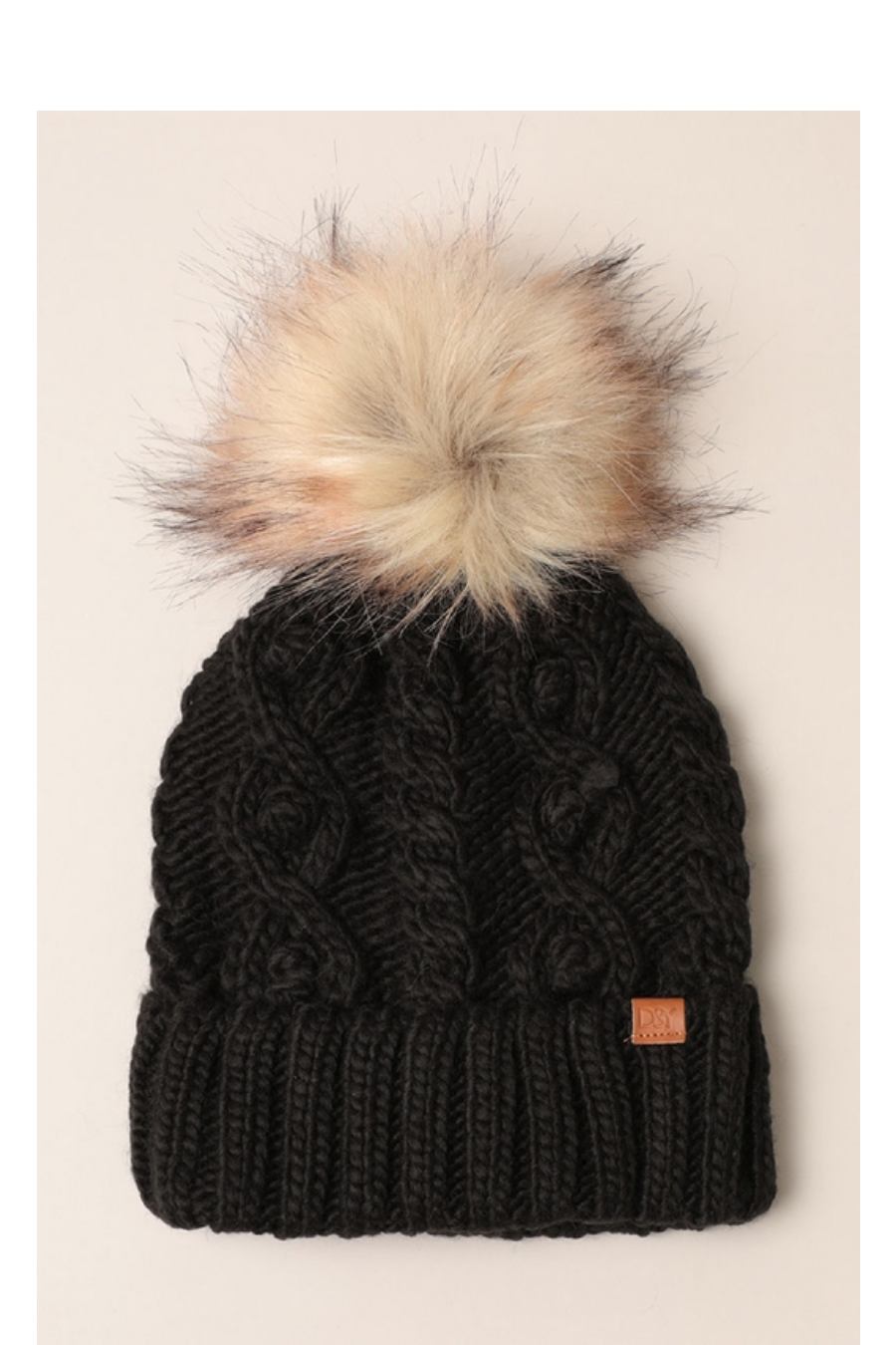 Cute Popcorn Knit Pom Pom Beanie