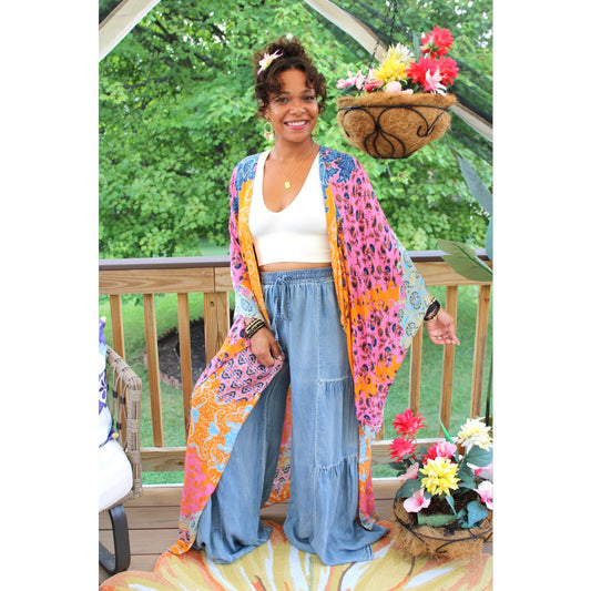 Intricate Demask Kimono