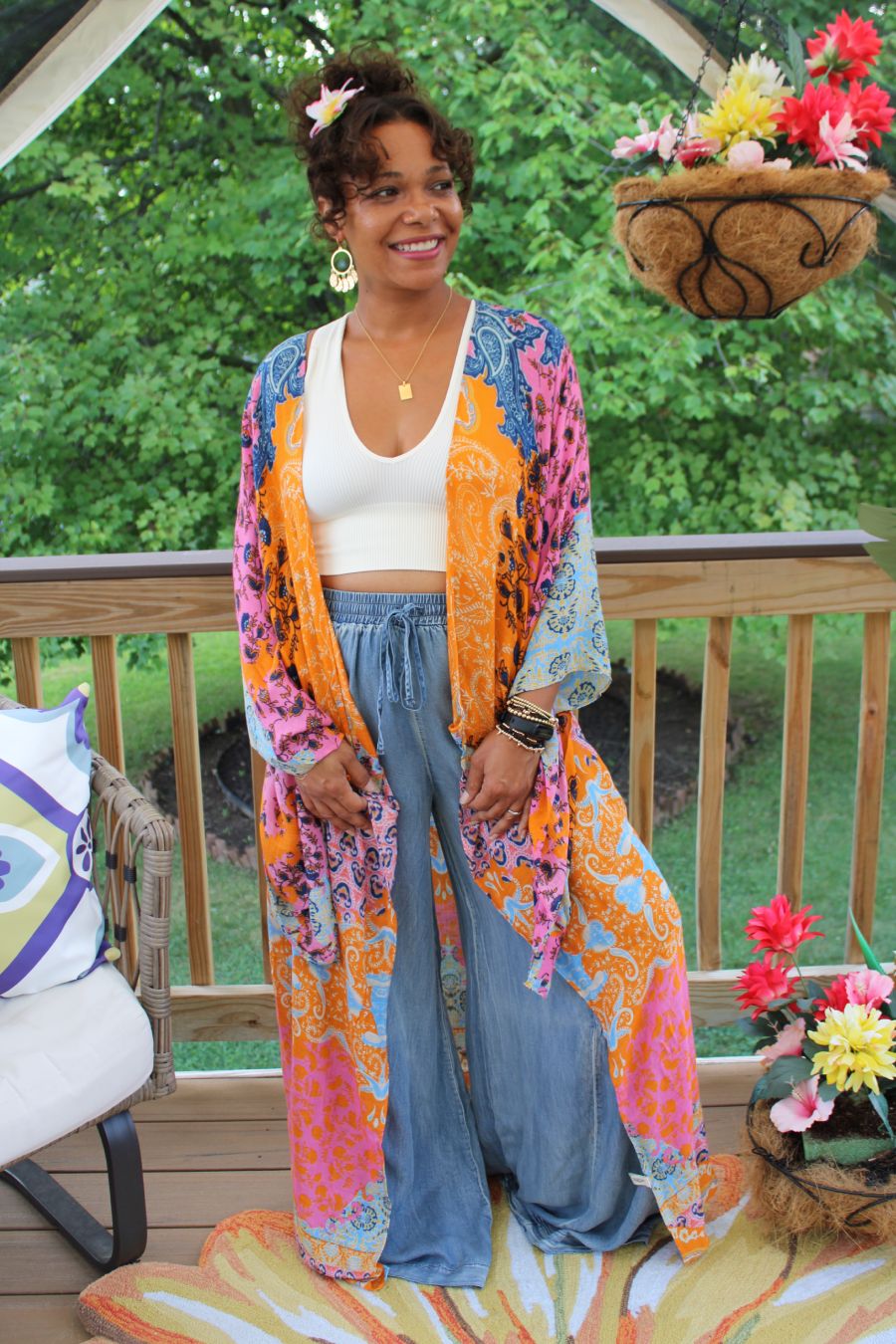 Bohemian Elevated And Intricate Demask Print Side Slits