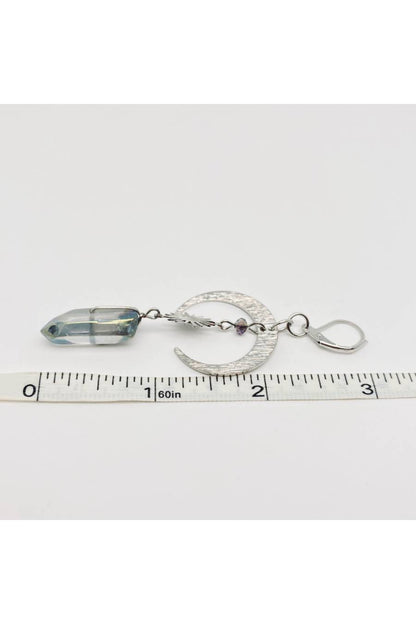 Iridescent Celestial Moon Pillar Earrings